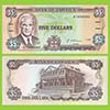Jamaica - Cédula   5 Dólares 1991