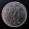 Noruega - Moeda 5 Coroas 1964