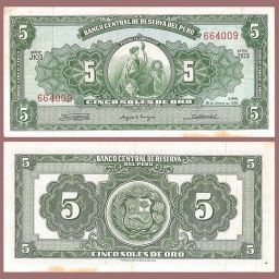 Peru - Banknote 5 Soles de oro 1965