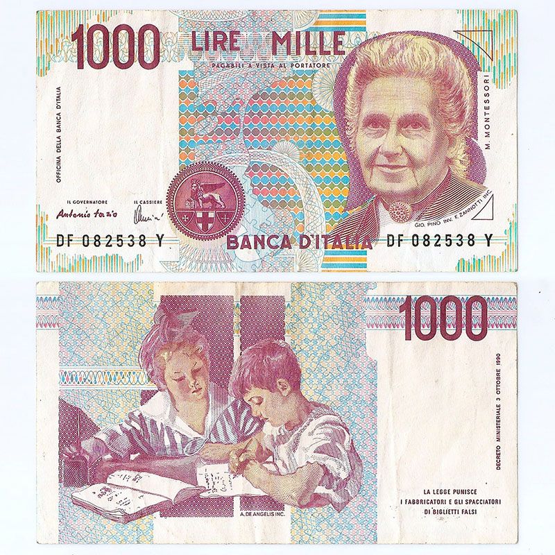 Italy - Banknote 1,000 Lira 1996