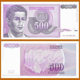 Yugoslavia - Billete 500 Dinares 1992