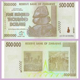 Zimbabwe - Banknote 500,000 Dollars 2008