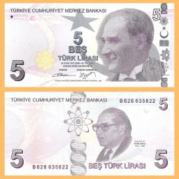 Turquía - Billete 5 Liras 2009
