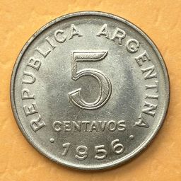 Argentina - Moneda 5 centavos Mon. Nac. 1956