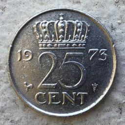 Netherlands - Coin 25 cents 1973