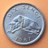 Congo democratic - Coin 10 Sengis 1967