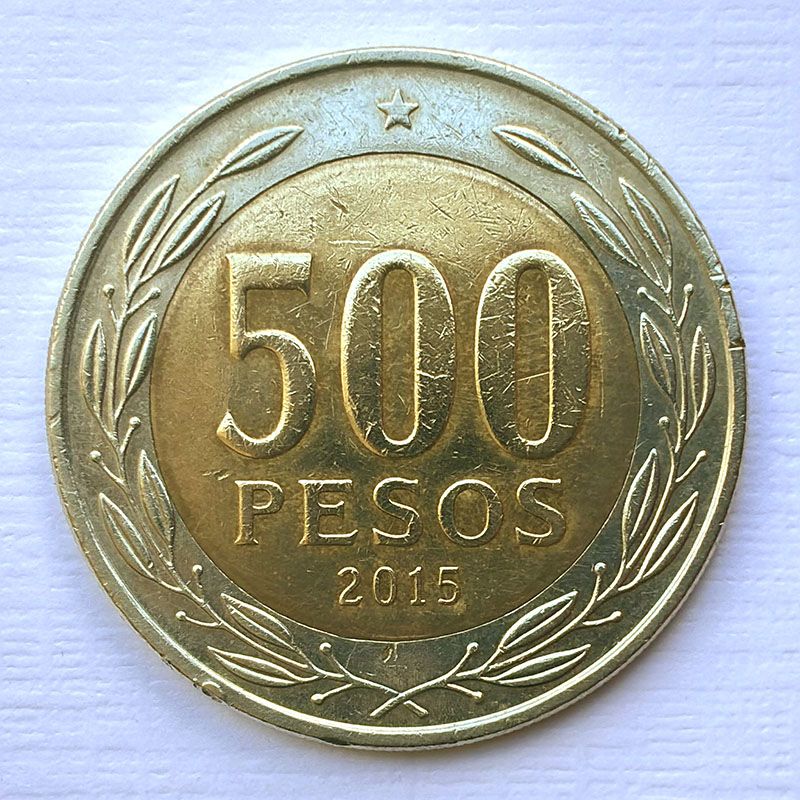 Chile - Moneda 500 Pesos 2015