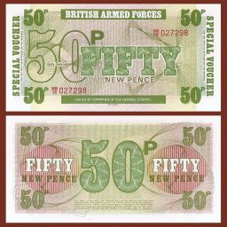 Gran Bretaña - Billete militar 50 Peniques 1972 (TDRL)