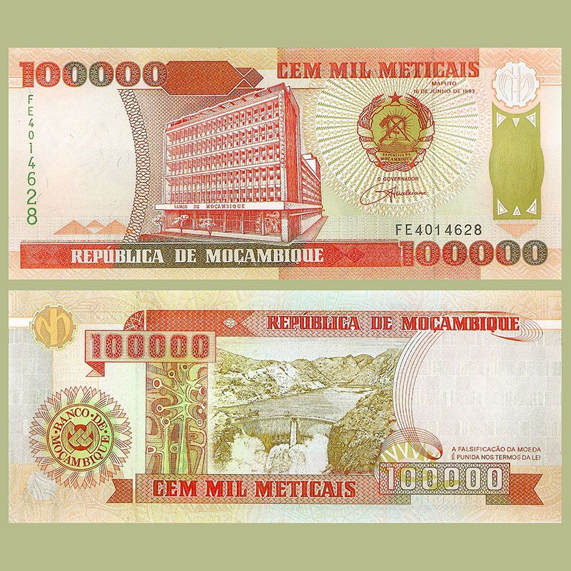 Mozambique - Banknote 100,000 Meticais 1993