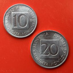 Slovenia - Coins lot 10 and 20 Stotinov 1992
