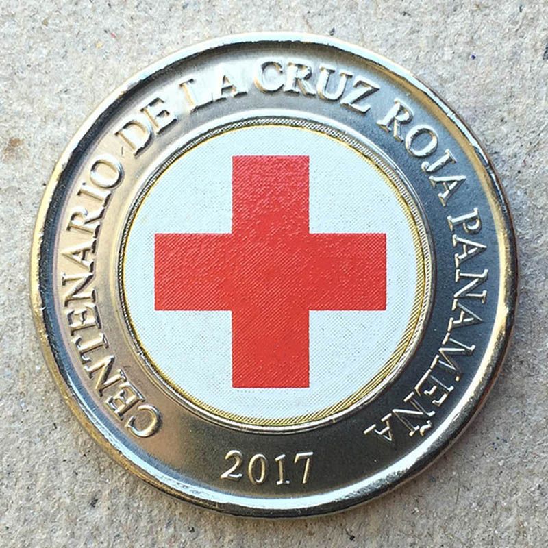Panama - Coin 1 Balboa 2017 - Red Cross