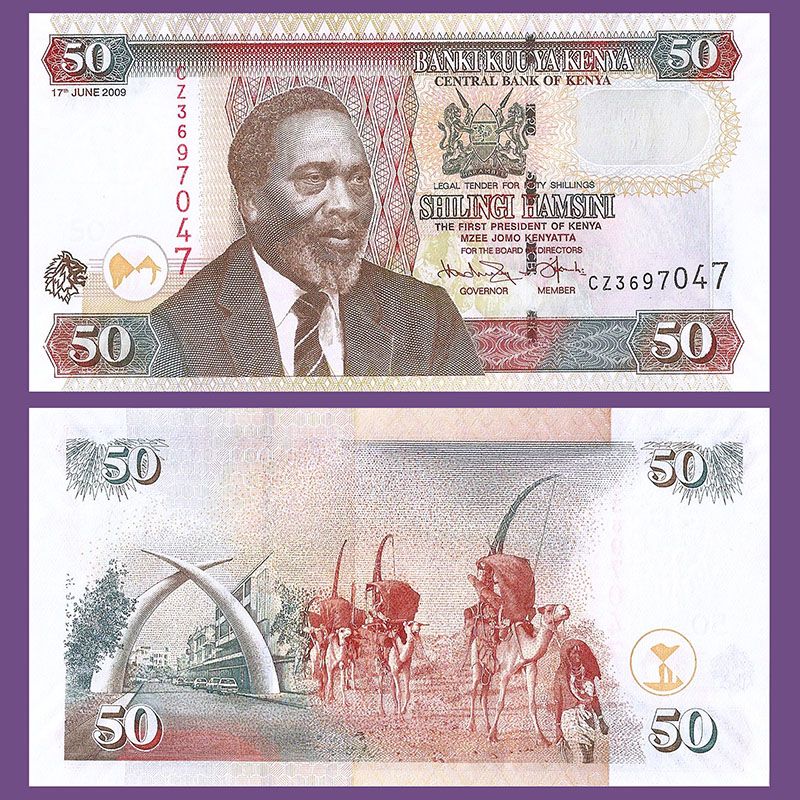 Kenia - Billete 50 Chelines 2009