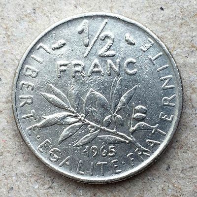 France - Coin 1/2 Franc 1965