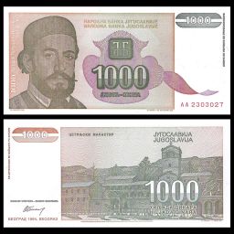 Yugoslavia - Billete 1.000 Dinares 1994