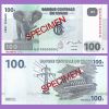 Congo democrático - Billete espécimen 100 Francos 2007
