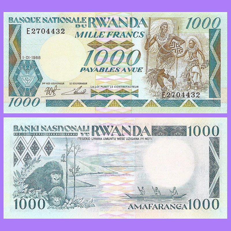 Ruanda - Billete 1.000 Francos 1988
