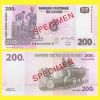 Congo democrático - Billete espécimen 200 Francos 2007