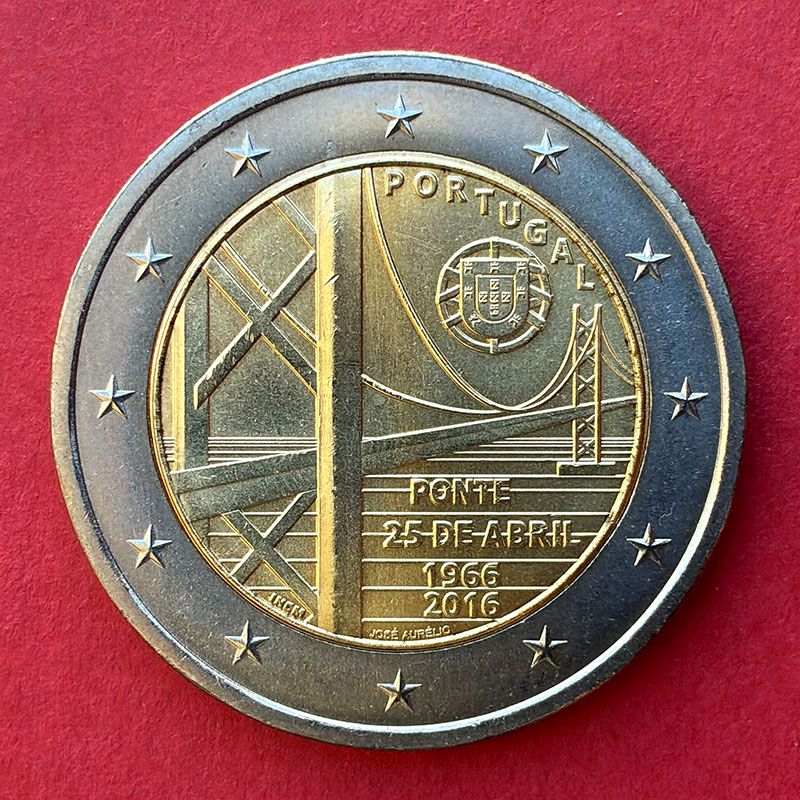Portugal - Coin 2 Euros 2016 - 25th of April bridge