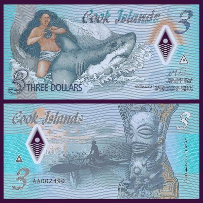 Cook - Banknote 3 Dollars 2021