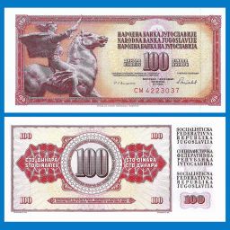 Yugoslavia - Billete 100 Dinares 1986