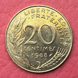 France - Coin 20 cents 1988
