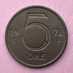 Sweden - Coin 5 Öre 1972