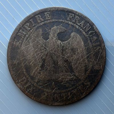 France - Coin 10 cents 1854