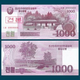 Corea del Norte - Billete espécimen 1.000 Won 2008