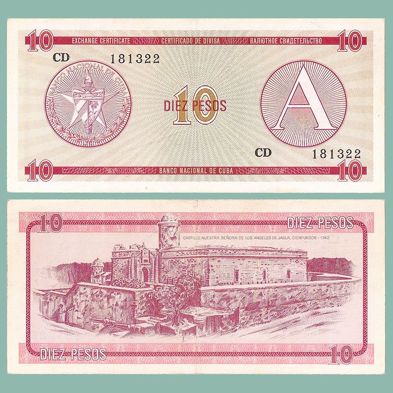 Cuba - Banknote 10 Pesos 1985 ( Foreign exchange certificate)