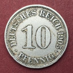 Alemania - Moneda 10 Pfennig 1905 (A)
