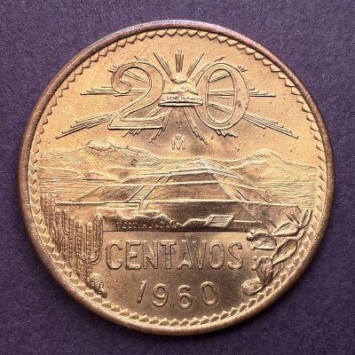 México - Moneda 20 centavos...