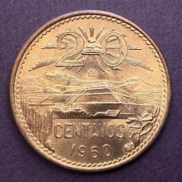 México - Moneda 20 centavos 1960