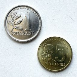 Paraguay - Lote monedas 1 y 5 Guaraníes 1986 / 92