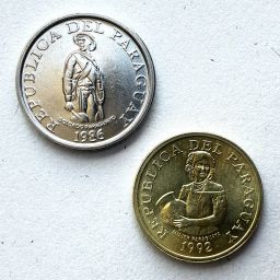 Paraguay - Lote monedas 1 y 5 Guaraníes 1986 / 92