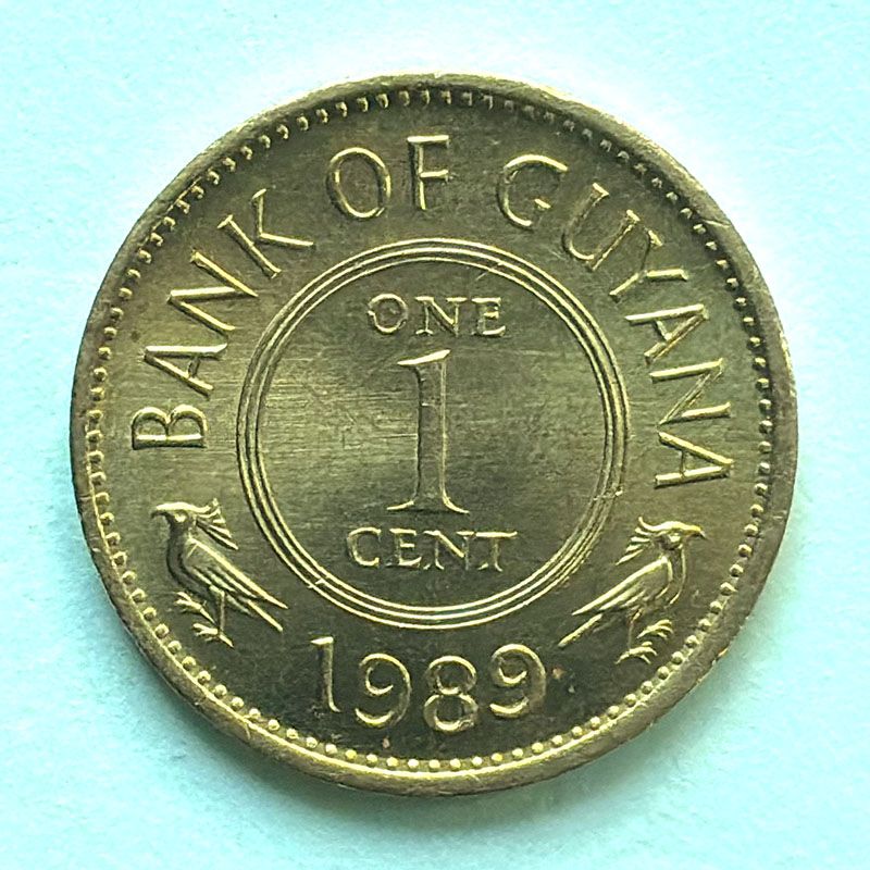 Guyana - Moneda 1 centavo 1989