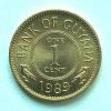 Guyana - Moneda 1 centavo 1989