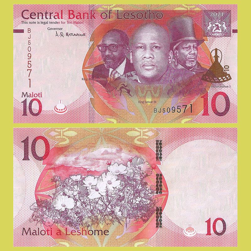 Lesoto - Billete 10 Maloti 2021