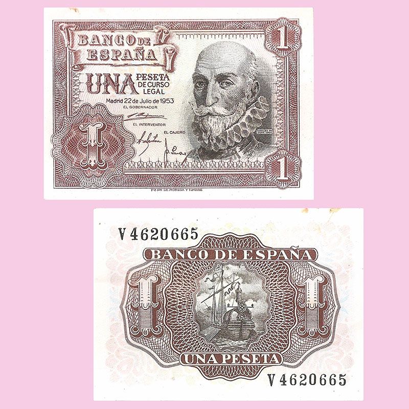 España - Billete 1 Peseta 1953