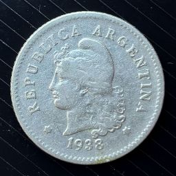 Argentina - Moneda 10 centavos Mon. Nac. 1938