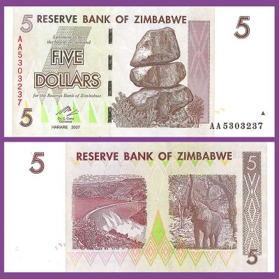 Zimbabue - Billete 5...