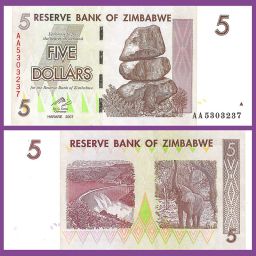 Zimbabue - Billete 5 Dólares 2007