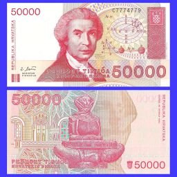 Croacia - Billete 50.000 Dinares 1993