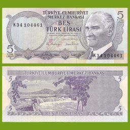 Türkiye - Banknote 5 Lira 1976
