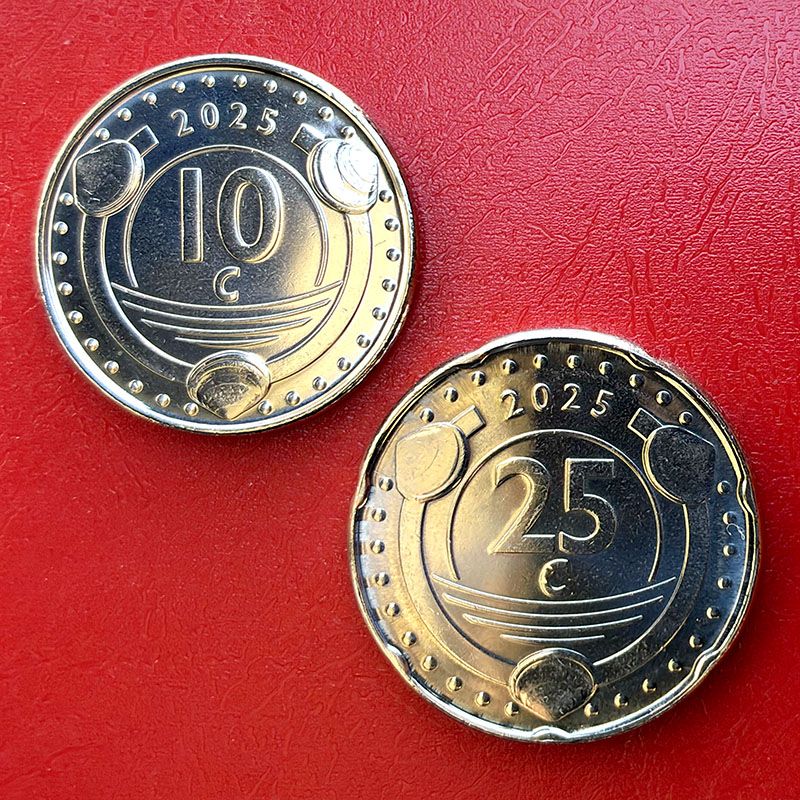 Curazao - Lote monedas 10 y 25 centavos 2025