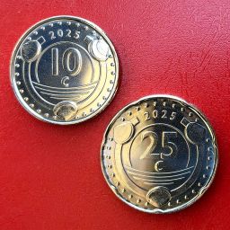 Curazao - Lote monedas 10 y 25 centavos 2025