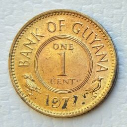 Guyana - Moneda 1 centavo 1977