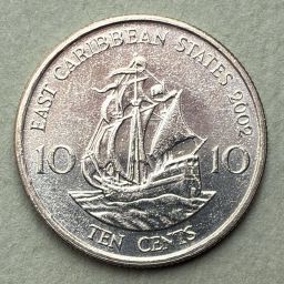 Estados del Caribe Oriental - Moneda 10 centavos 2002