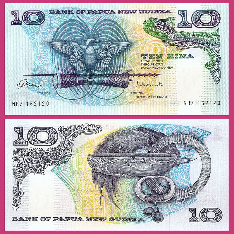 Papúa Nueva Guinea - Billete 10 Kina 1980