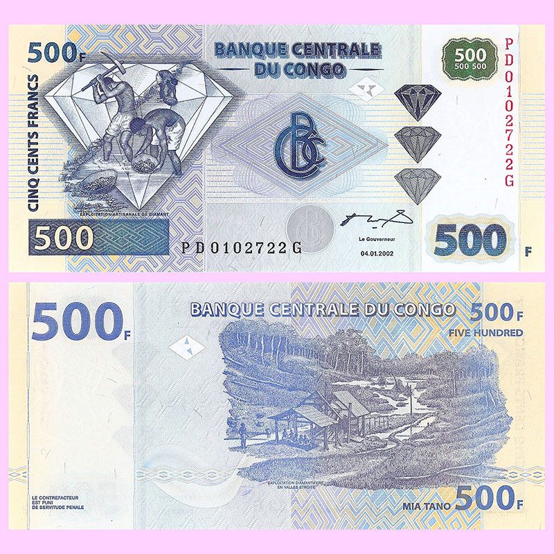 Congo Democratic - Banknote 500 Francs 2002