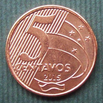 Brazil - Coin 5 cents 2015
